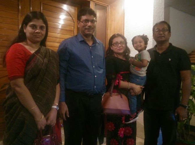 With Professor Ranajit Mandol and his family