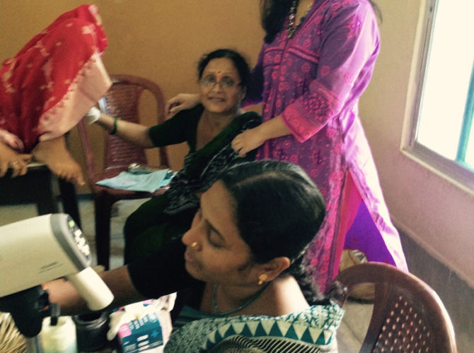 visiting a cervical cancer screening center at rural India