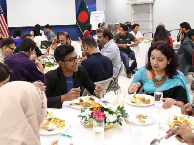 At a lunch arranged by The American Center Dhaka