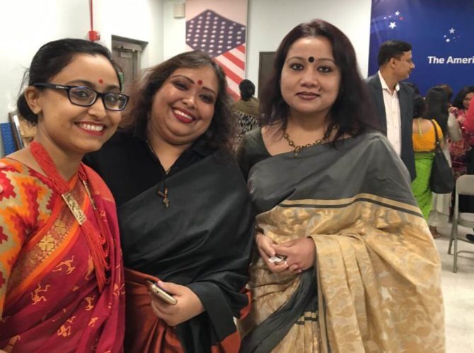 With other State Alumni at American Center, Dhaka